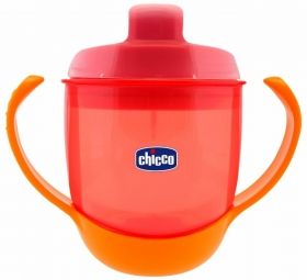 Chicco - Чаша с твърд накрайник 12м + - червена