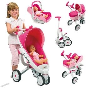 Smoby - Бебешка количка за кукли 4 в 1 Quinny + столче Maxi Cosi