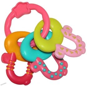 Bright Starts - Бебешка гризалка TEETHER KEYS - Pink