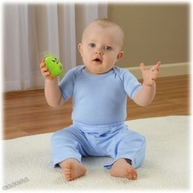 Fisher Price - Забавена играчка за бутане Topzy Tumblers™ Whirl 'n Tumble™ Elephant