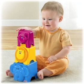 Fisher Price - Забавни кубчета Growing Baby™ Animal Stack&Nest Blocks