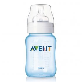 AVENT - Подаръчен комплект - Шише 260ml и залъгалка Sensitive 0-6m - за момче 