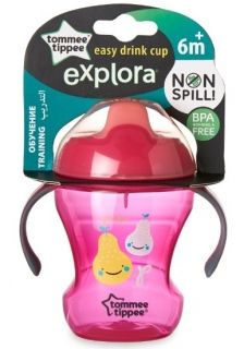 Tommee Tippee - Неразливаща се чаша с мек накрайник 230мл 6м+ розова